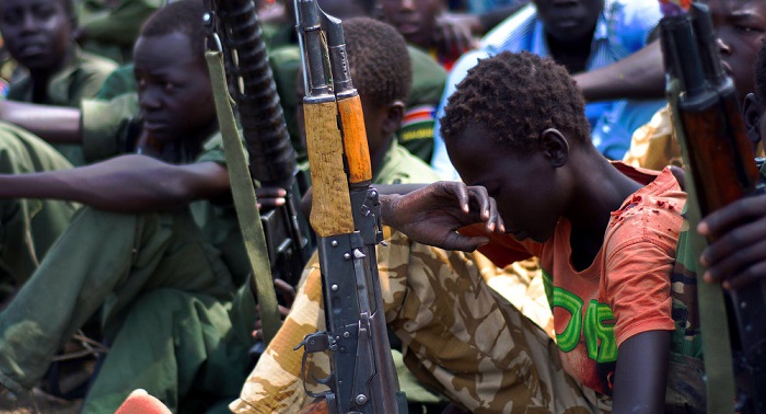 Over 650 kids turned into child soldiers in South Sudan in 2016